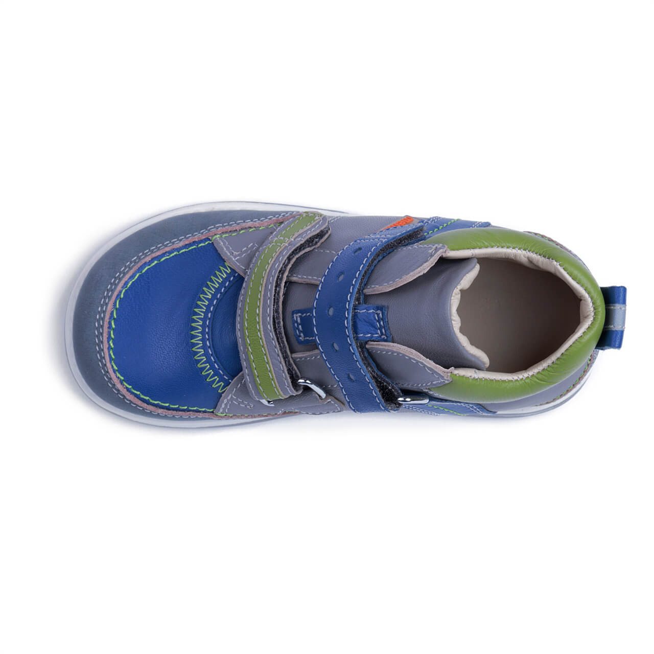 Кроссовки ортопедические Memo Polo Junior 3BC Серо-зелено-синие