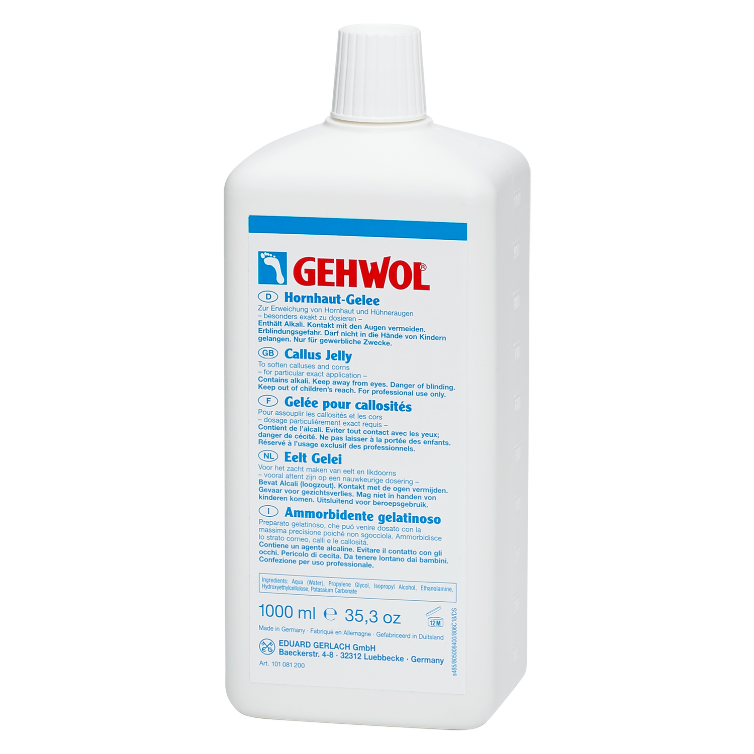 Гель для загрубевшей кожи Callus Jelly Gehwol 1000 мл