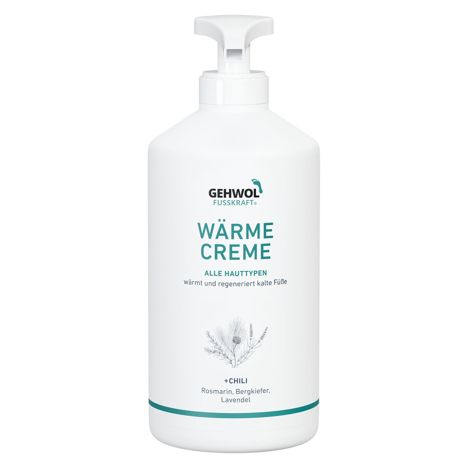 Красный бальзам для сухой кожи ног Fusskraft Warming Cream Gehwol 500 мл