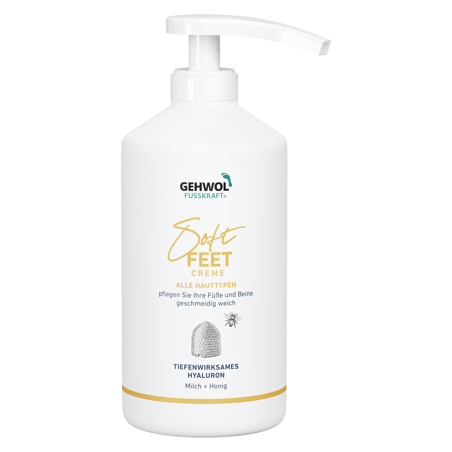 Шелковый крем для ног Молоко и мед Fusskraft Soft Feet Gehwol 500 мл