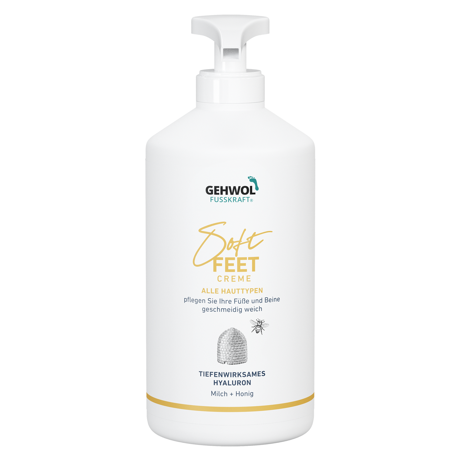 Шелковый крем для ног Молоко и мед Fusskraft Soft Feet Gehwol 500 мл