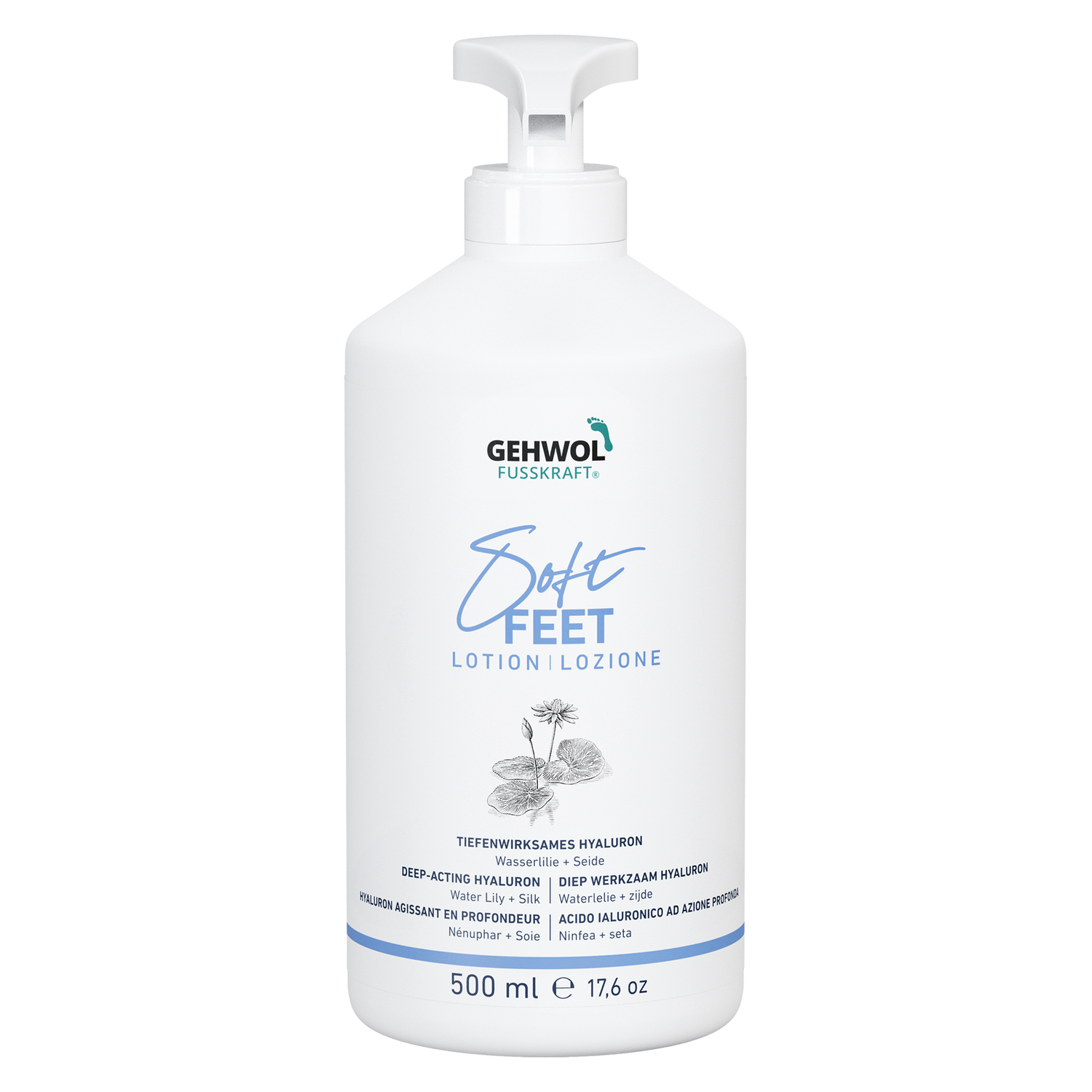 Лосьон Водяная лилия и шелк Fusskraft Soft Feet Lotion Gehwol 500 мл