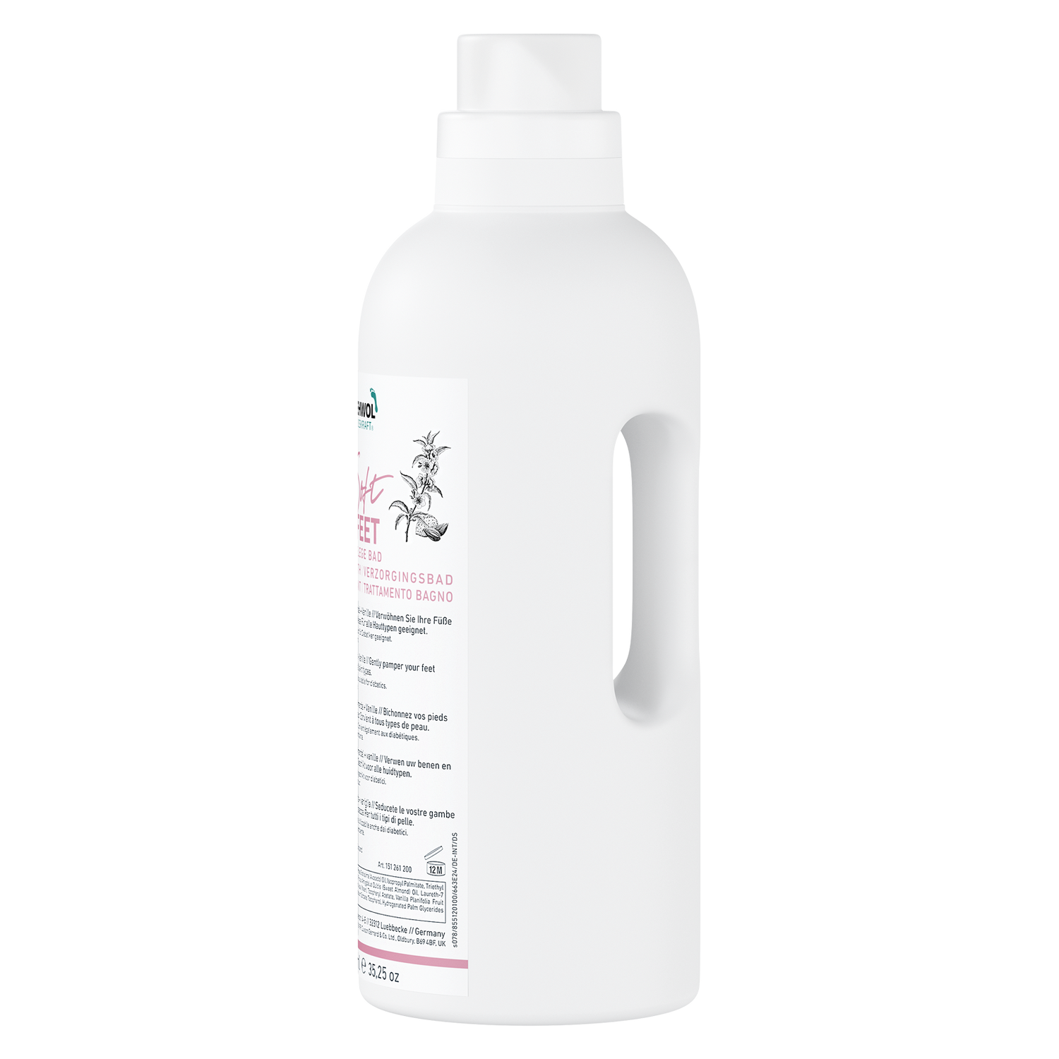 Ванна для ног Миндаль и Ваниль Fusskraft Soft Feet Nourishing Bath Gehwol 1000 мл