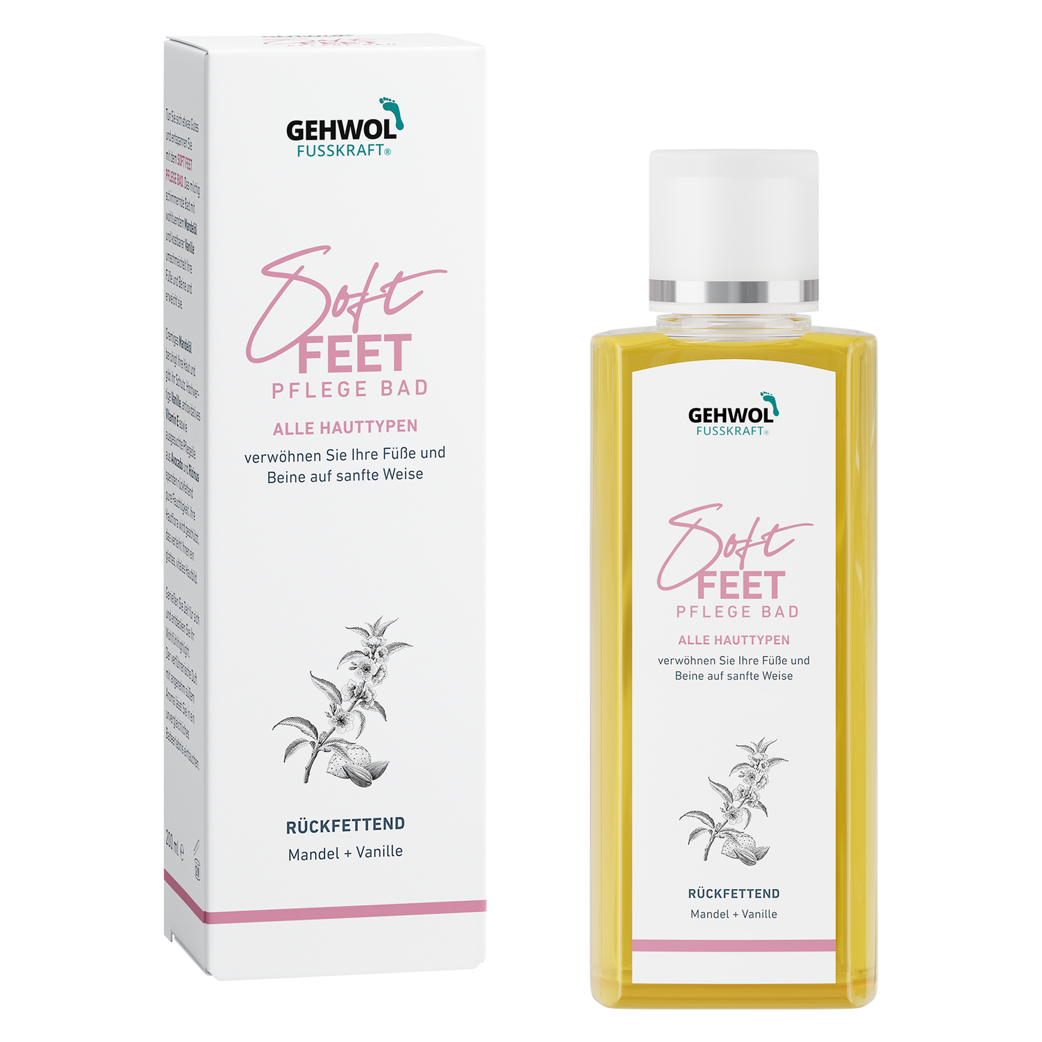 Ванна для ног с миндалем и ванилью Soft Feet Nourishing Bath Gehwol 200 мл