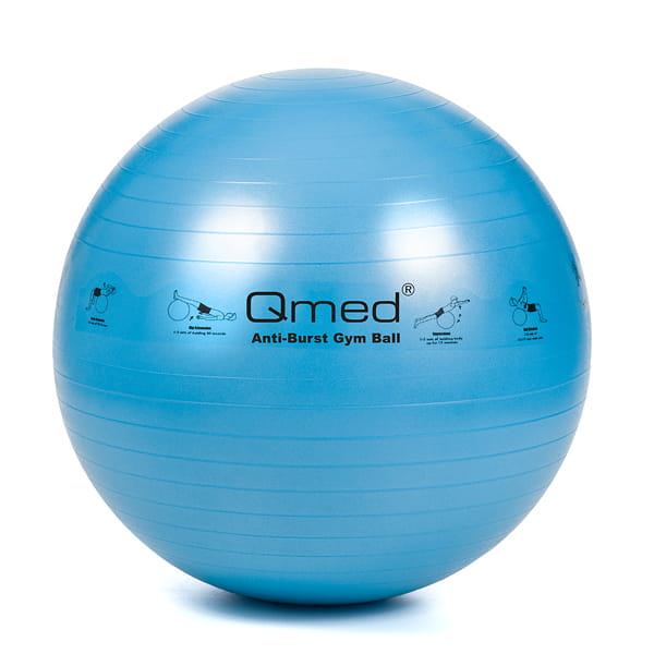 Фітбол 75 см з системою ABS та помпою Qmed ABS Gym Ball Синій