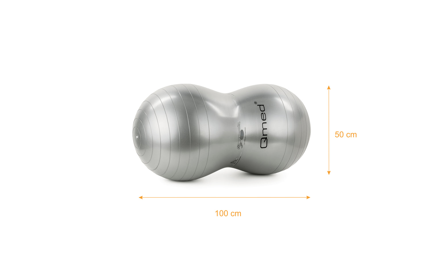 Фітбол арахіс з системою ABS та помпою Qmed ABS Gym Ball Сірий