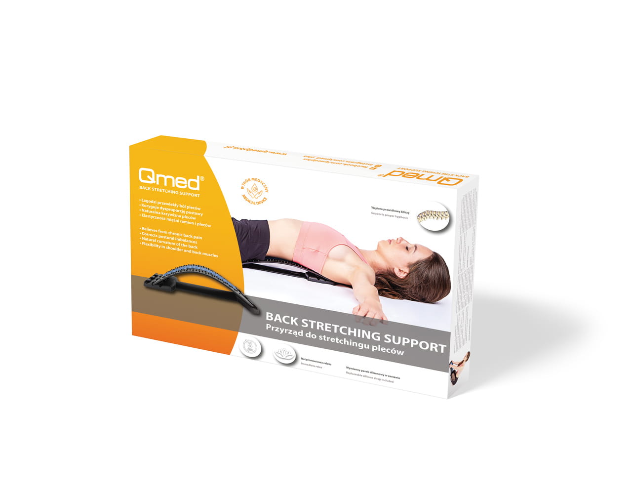 Тренажер для растяжки спины Qmed Back Stretching Support