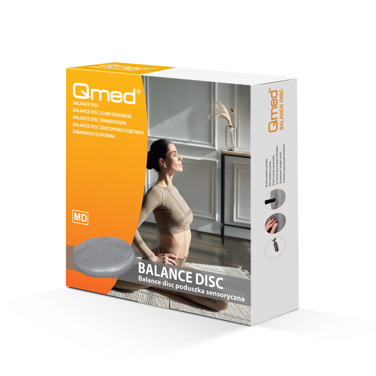 Баланс-диск (масажна подушка) Qmed Balance Disc сірий