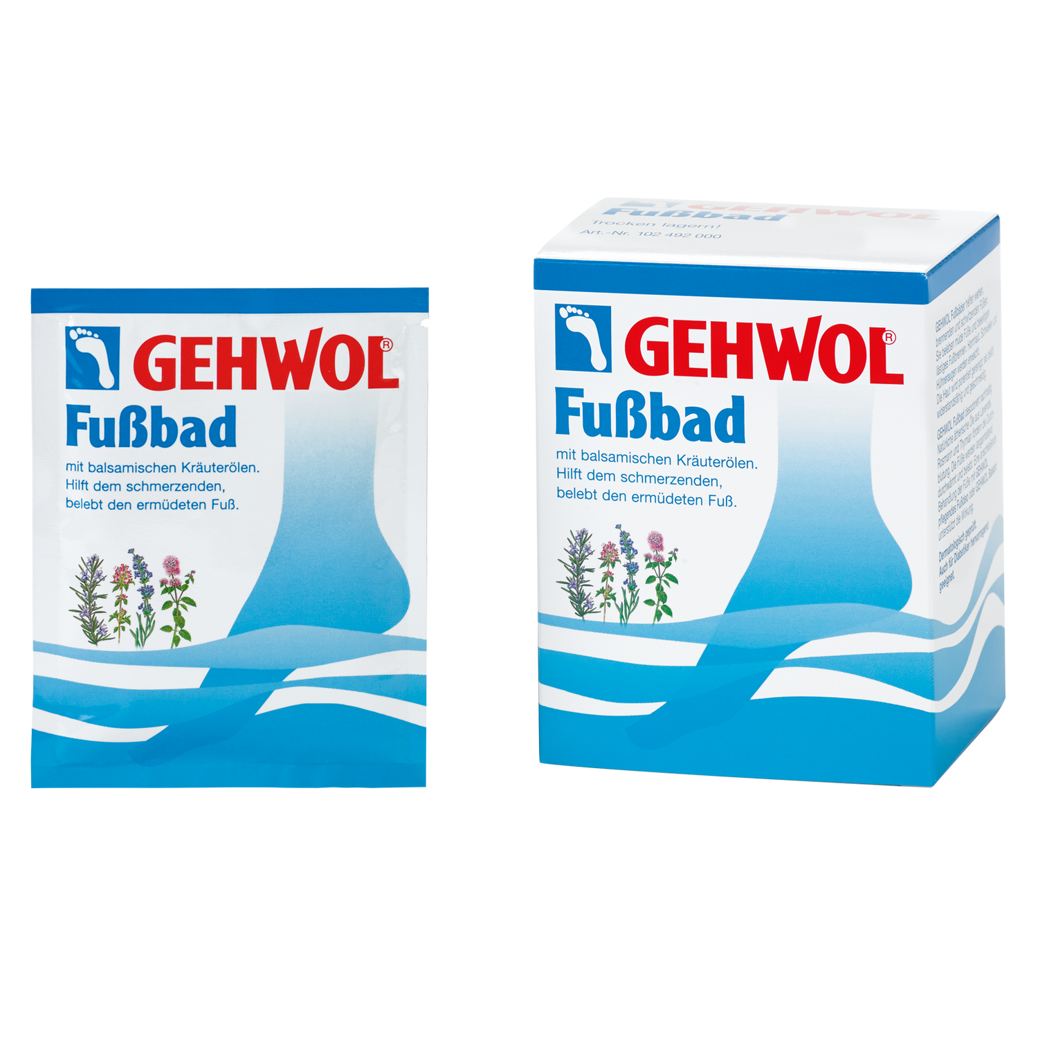 Ванная для ног Foot Bath Gehwol 10 пакетов по 20 г