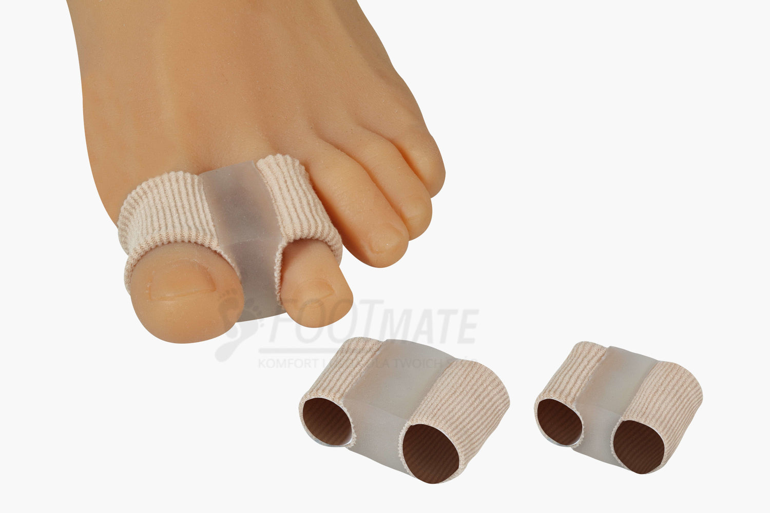 Двойная межпальцевая перегородка с гелевой вставкой Footmate G063