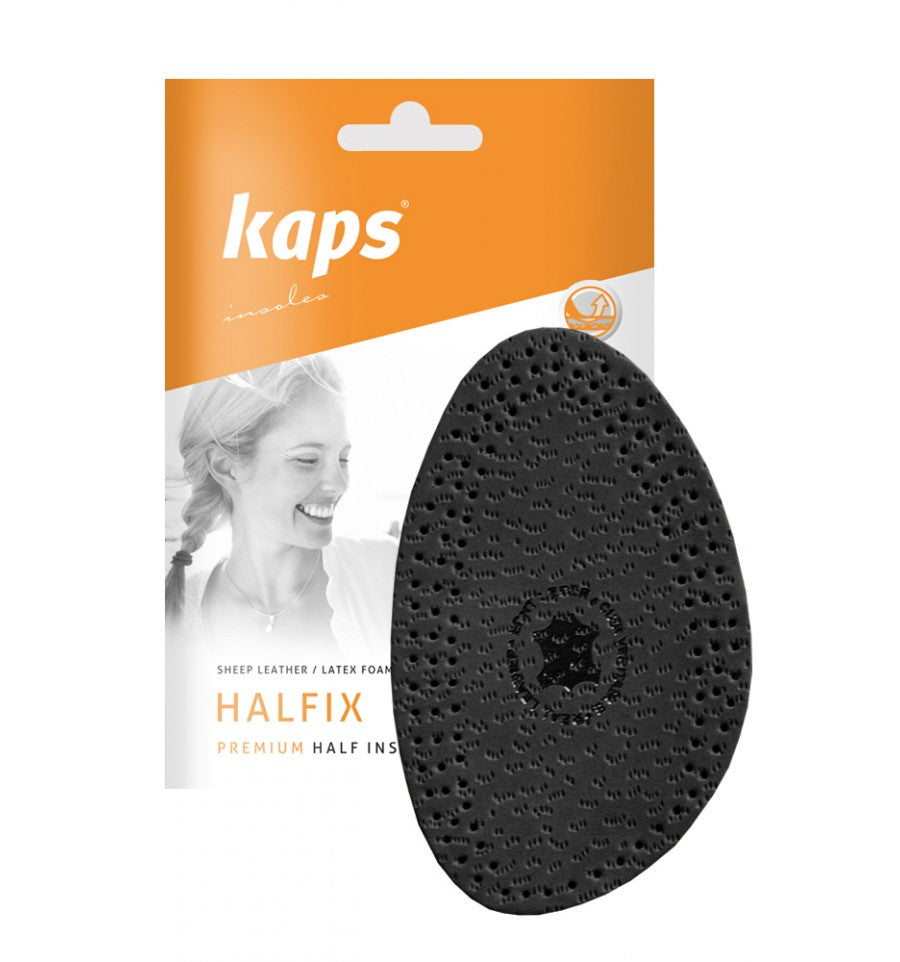 Кожаные полустельки для модельной обуви на каблуках, черные Kaps Halfix Black