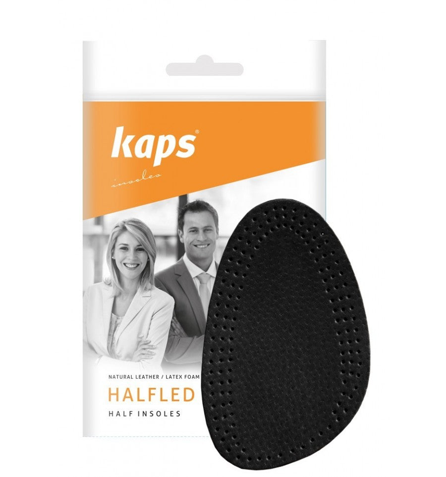 Кожаные полустельки для модельной обуви на каблуках, черные Kaps Halfled Black
