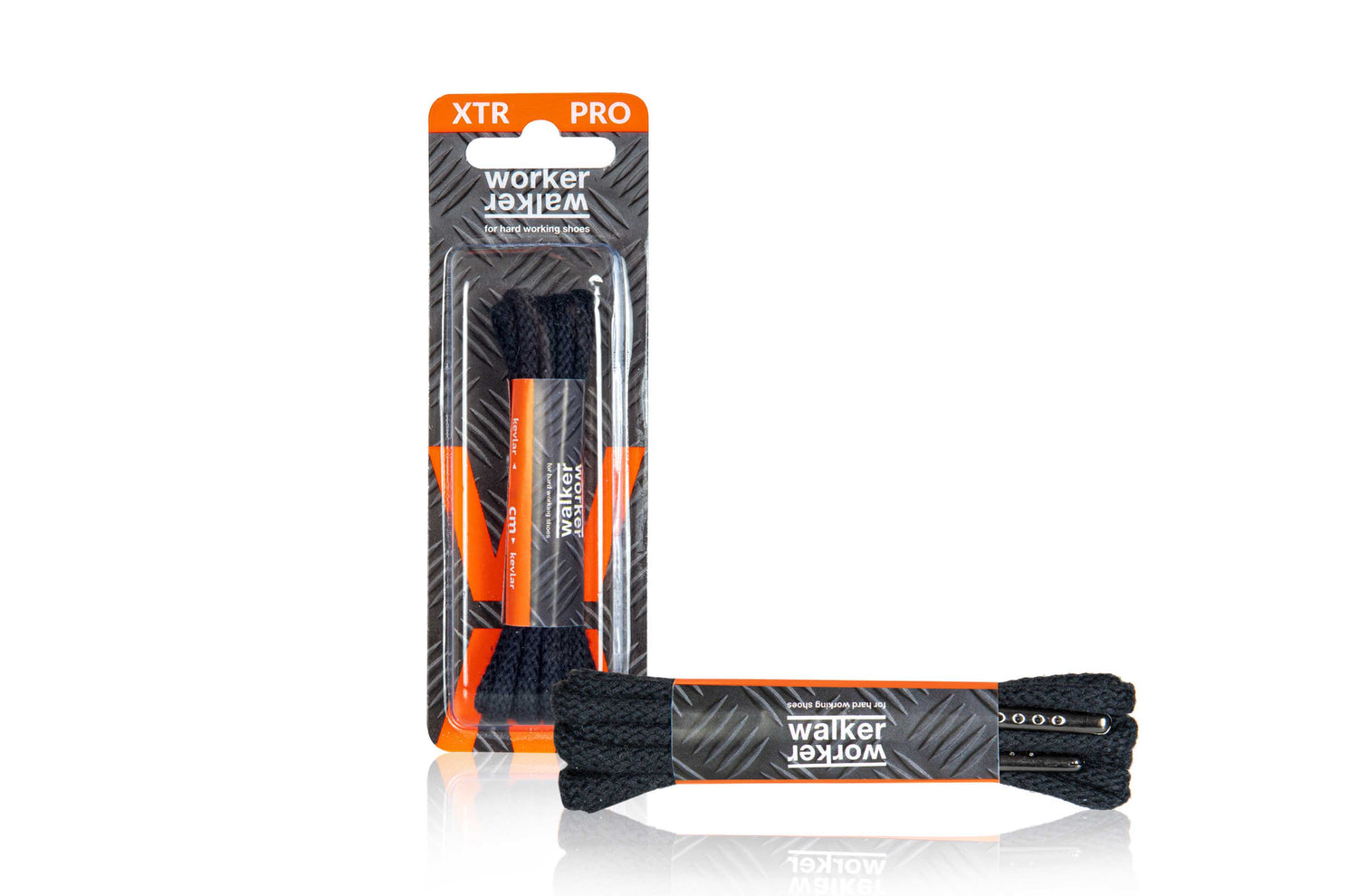 Кевларовые шнурки для обуви круглые черные Worker Walker XTR PRO