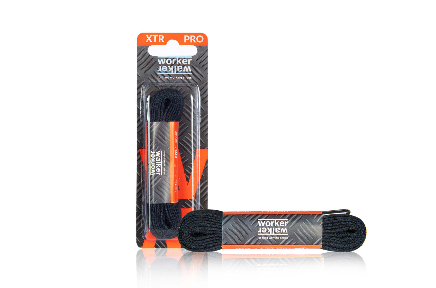 Кевларовые шнурки для обуви плоские черные Worker Walker XTR PRO