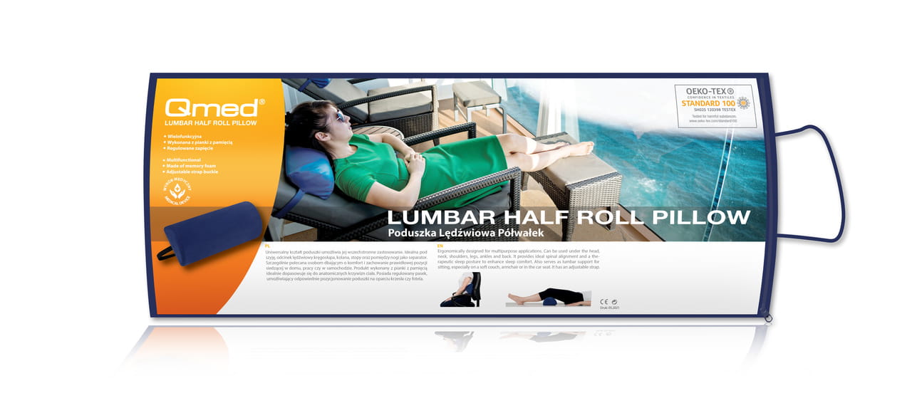 Подушка-напіввалик для попереку Qmed Lumbar Half Roll Pillow