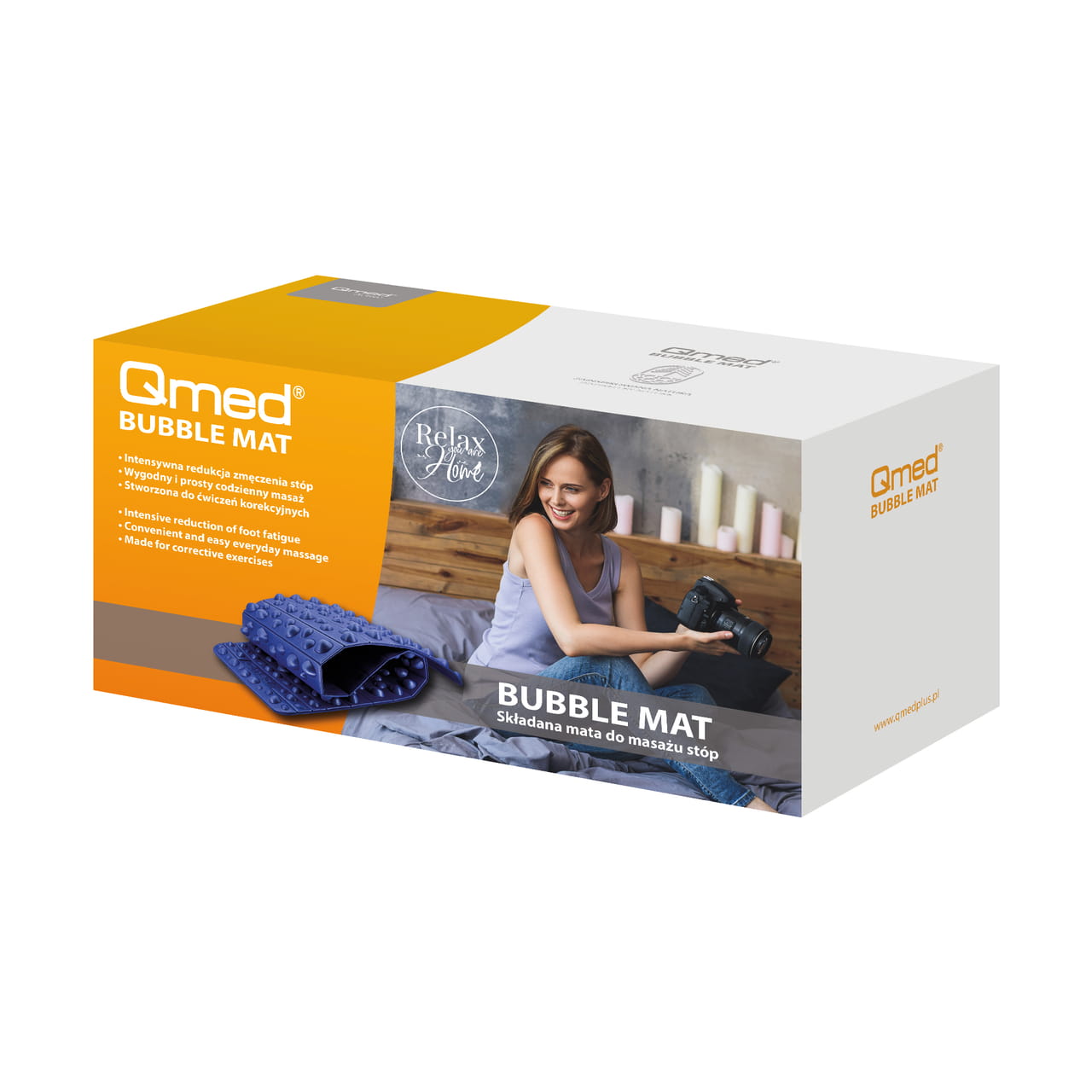 Массажный складной коврик для ног Qmed Bubble Mat