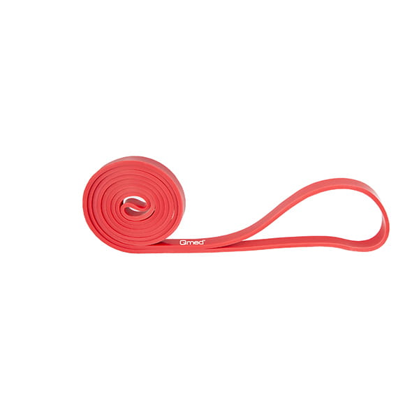 Лента-эспандер Qmed Resistance Band, красная (сопротивление 7-16 кг)