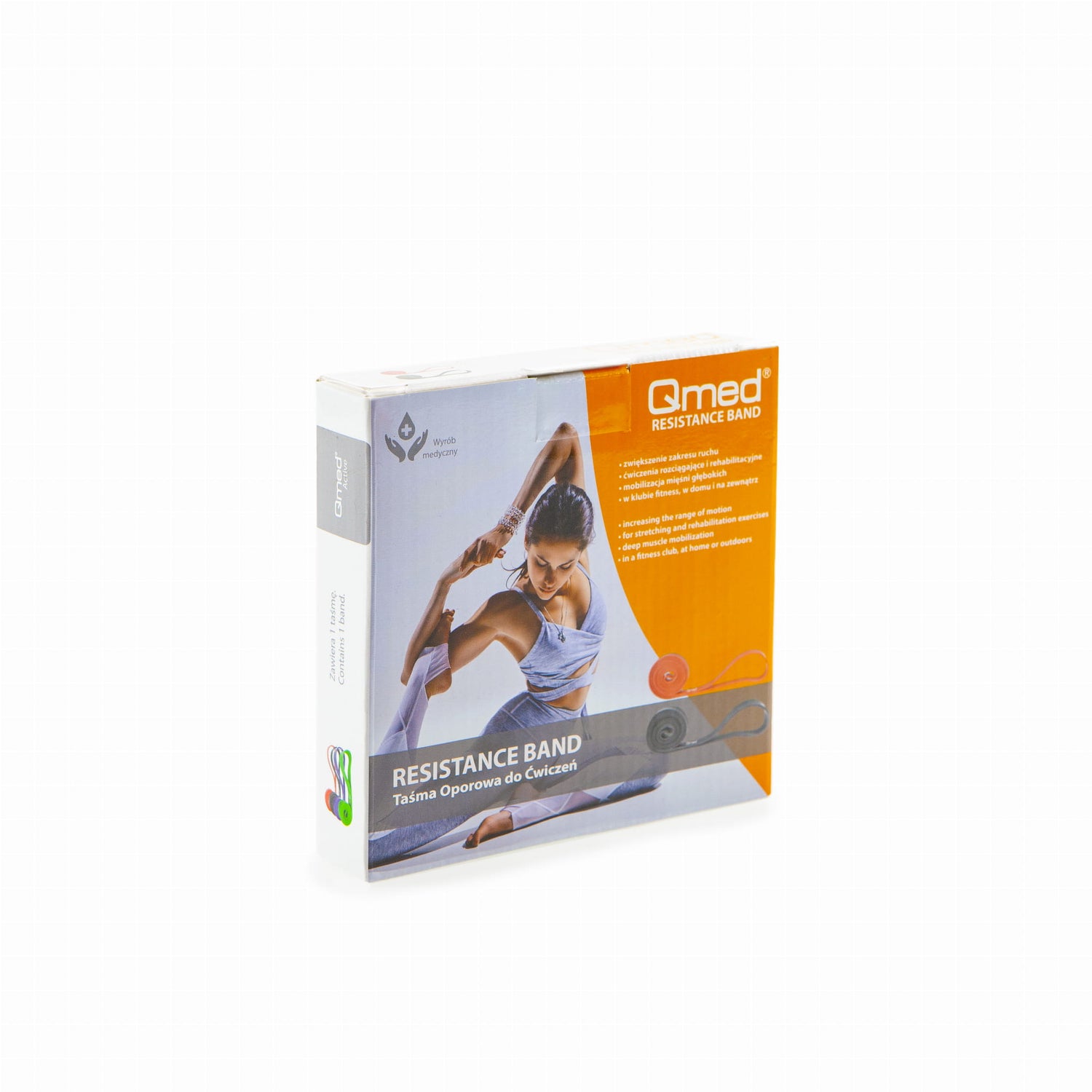 Лента-эспандер Qmed Resistance Band, красная (сопротивление 7-16 кг)