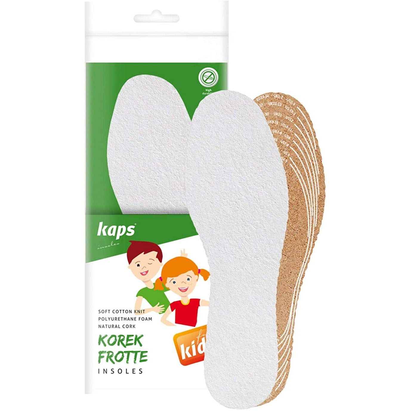 Детские гигиенические стельки для обуви Kaps Korek Frotte