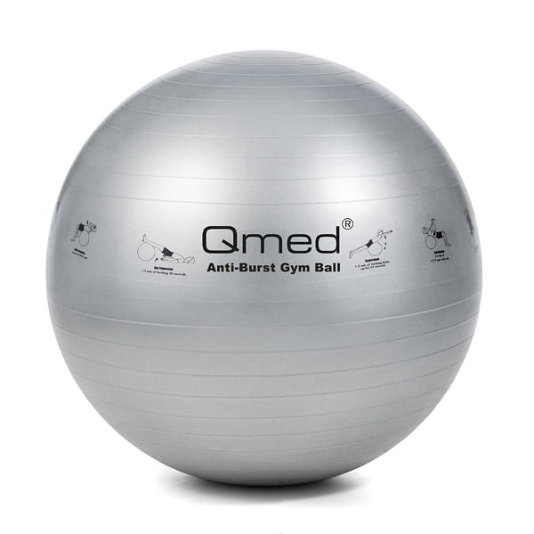 Фітбол 85 см з системою ABS та помпою Qmed ABS Gym Ball Сірий