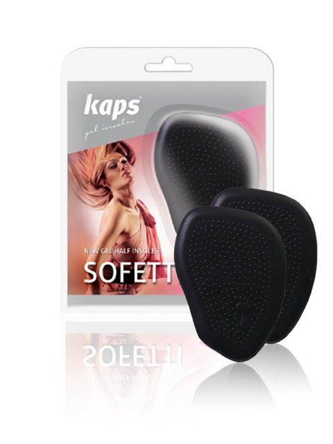 Гелеві напівустілки для взуття Kaps Sofetti Half Insoles чорні 13780 фото