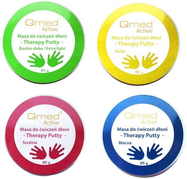 Терапевтична маса для долоні Qmed Therapy Putty Дуже м'яка, Зелена 10138 фото
