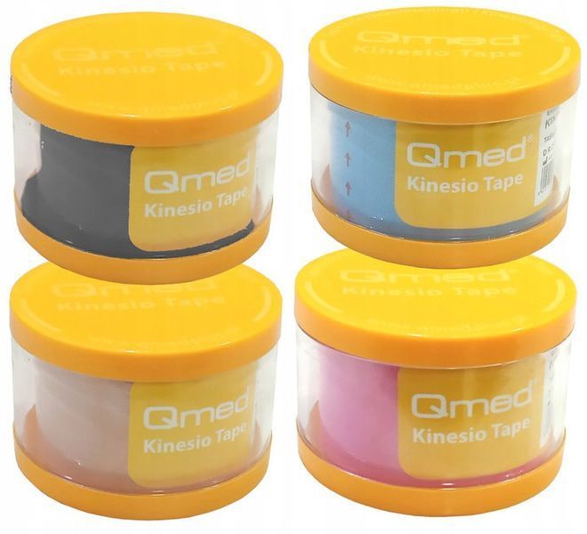 Кінезіо тейп Qmed Kinesio Tape, блакитний 12741 фото