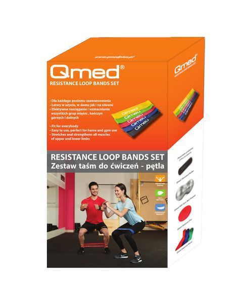 Набор эластичных лент для фитнеса Qmed Resistance Loop Bands Set 12794 фото