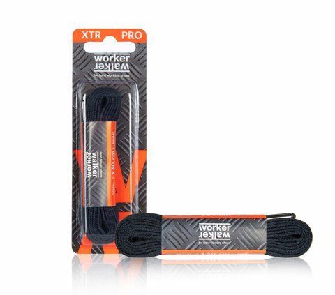 Кевларовые шнурки для обуви плоские черные Worker Walker XTR PRO 12145 фото