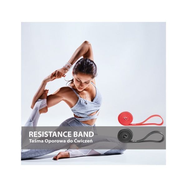 Стрічка-еспандер Qmed Resistance Band, червона (опір 7-16 кг) 12113 фото