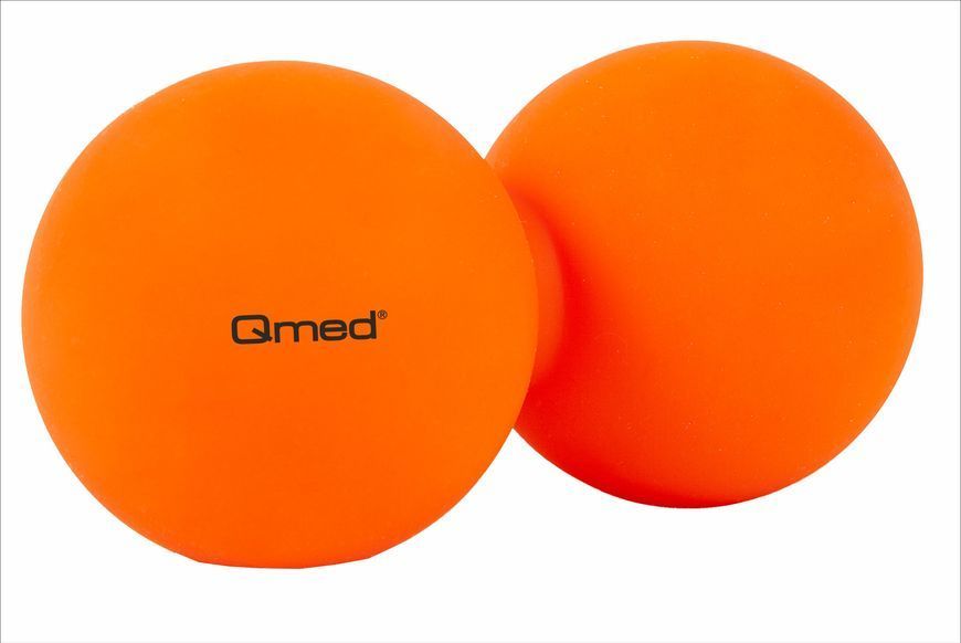 Массажный мини-валик Qmed Lacrosse Duo Ball, оранжевый 12153 фото